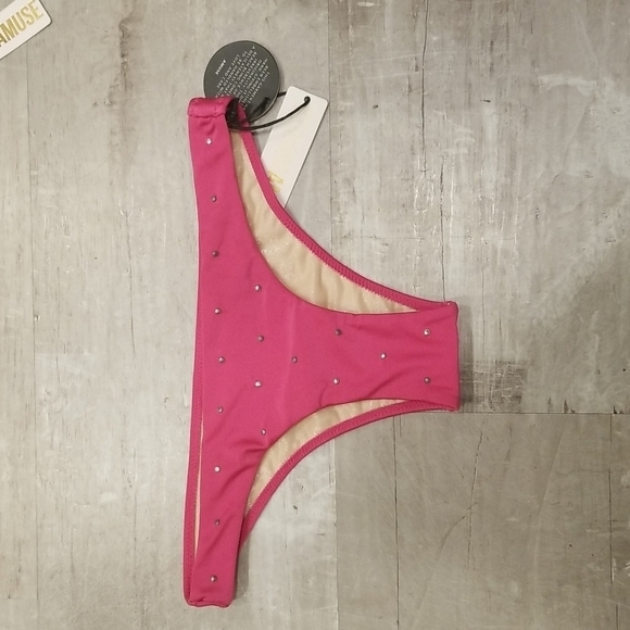 💕AMUSE SOCIETY💕 Bikini ~ Presley Stud Top + Eliza Stud Skimpy Bottom Small NWT - Picture 9 of 15